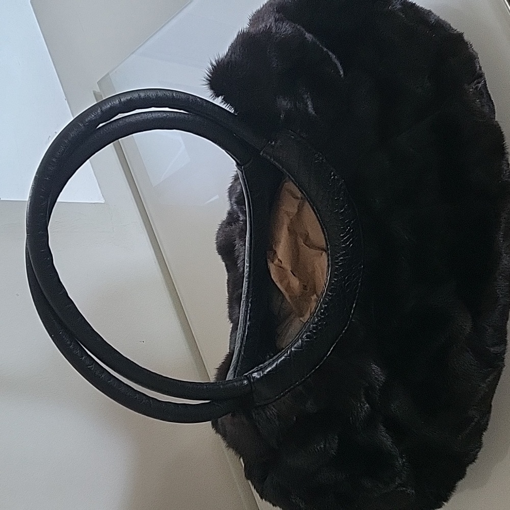 Genuine mink black bag